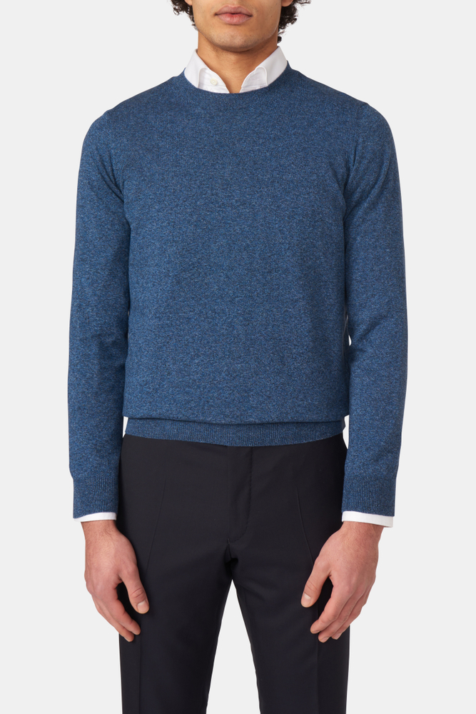 Slim Fit Roundneck Melange Sweater