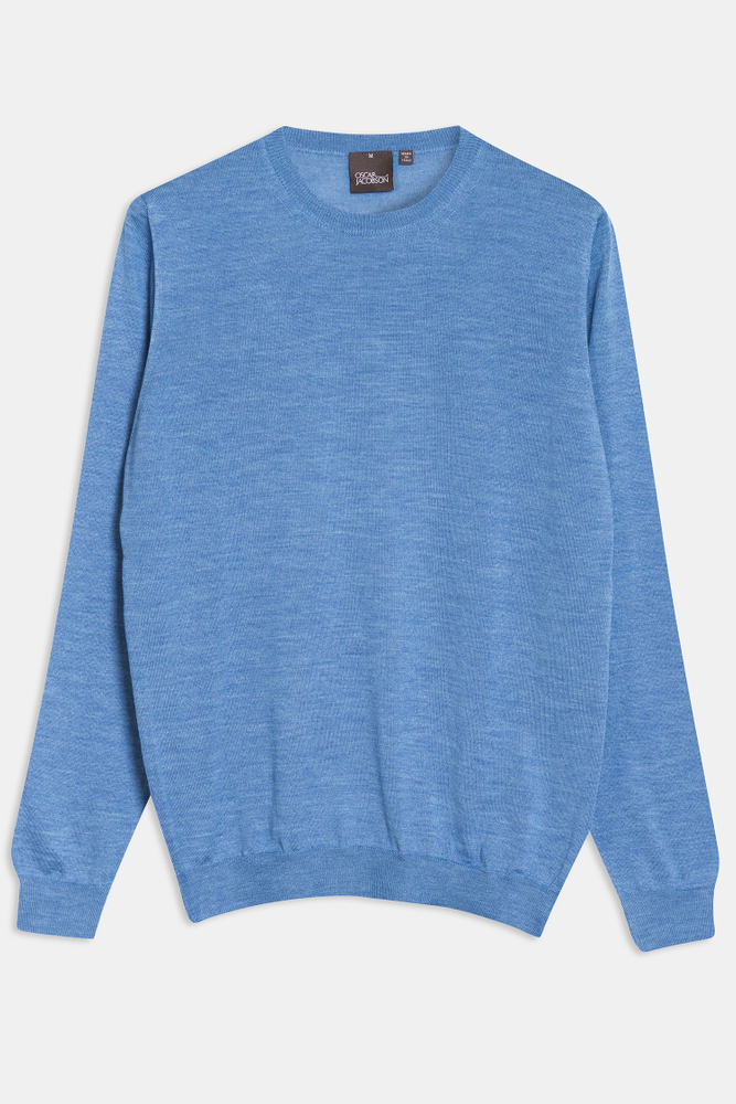 Slim Fit Rundhalsad Tröja Extra Fine Merinoull