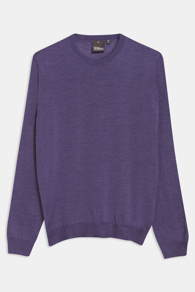 Slim Fit Rundhals Trøje Extra Fine Merinould