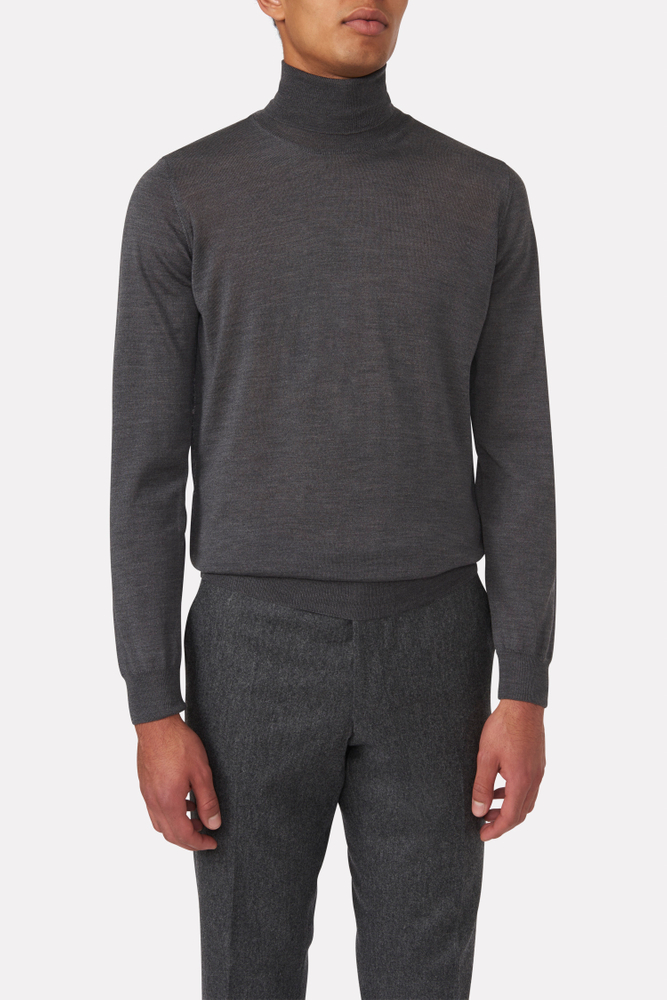 Slim Fit Extra Fine Merino Wool Rollneck