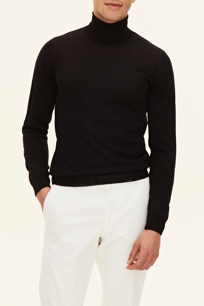 Slim Fit Pologenser Extra Fine Merinoull