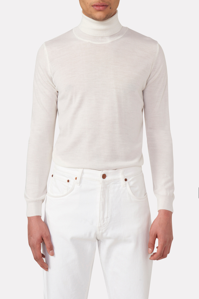 Slim Fit Extra Fine Merino Wool Rollneck