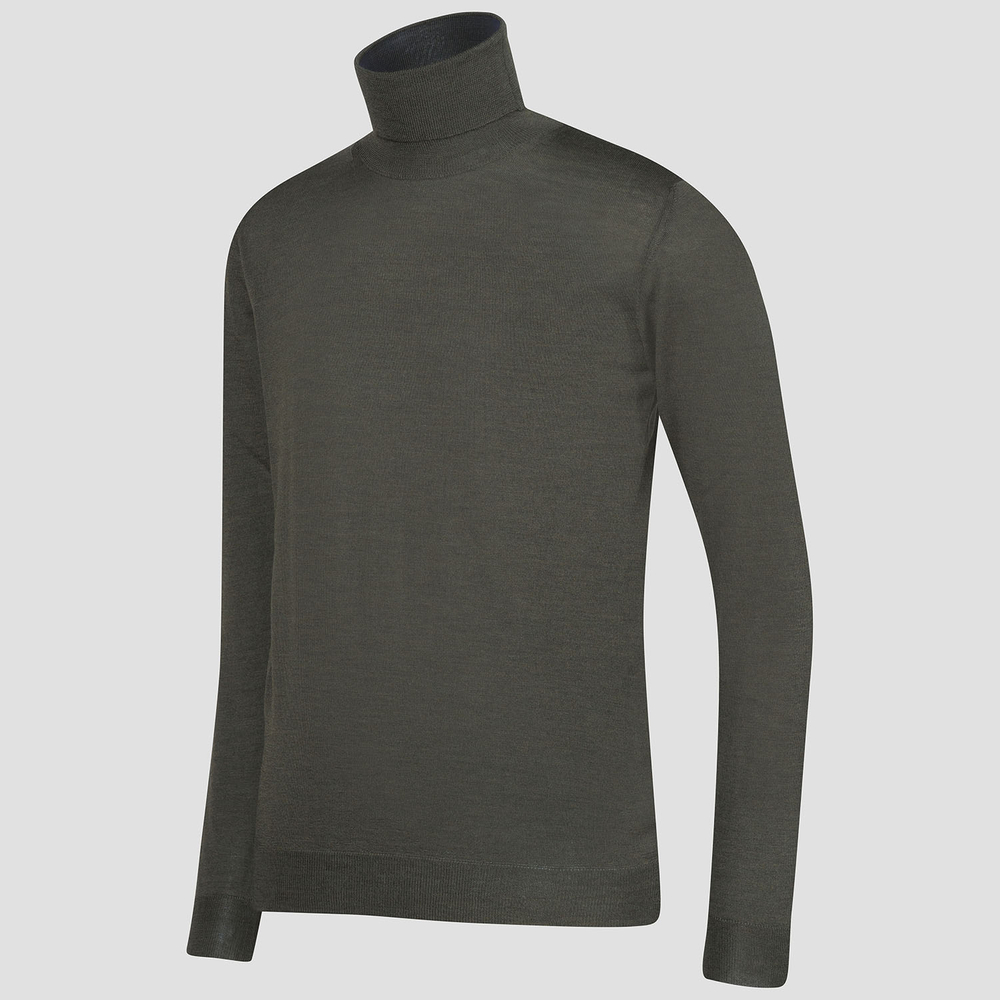 Slim Fit Extra Fine Merino Wool Rollneck