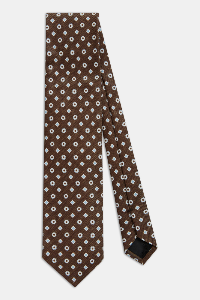 Floral Pattern Linen Tie