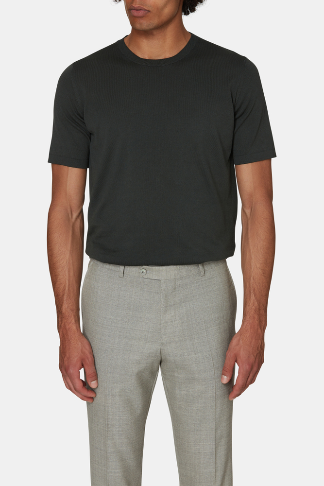 Slim Fit Fine Knitted T-shirt