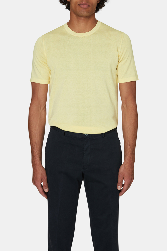 Slim Fit Finstickad T-shirt