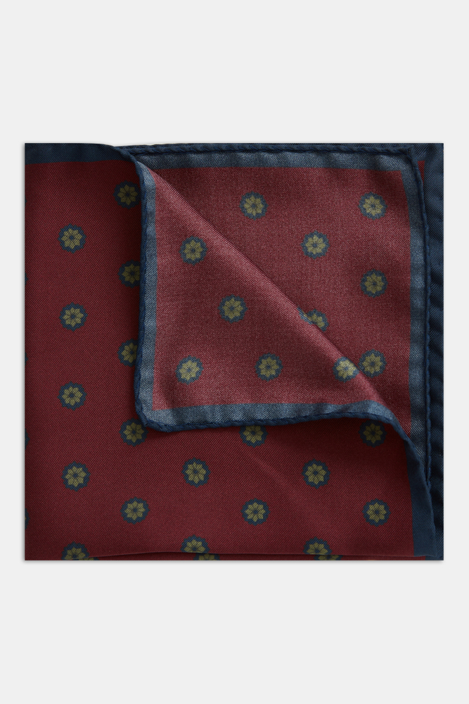 Blomstrete Silkelommetørklæde