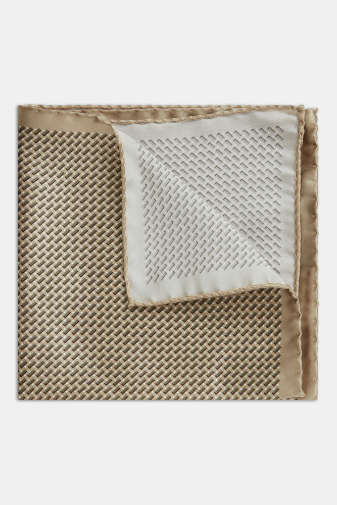 Mønstret Lommetørkle Silke