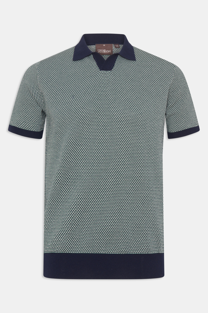 Regular Fit Jacquard Strikket Polo