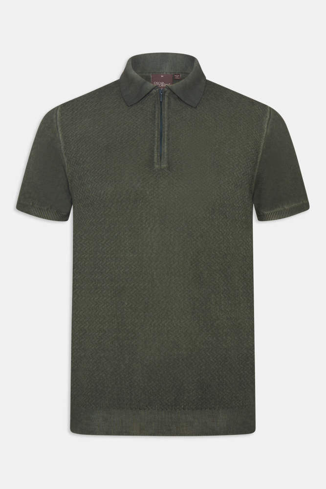 Slim Fit Strukturert Strikket Piké