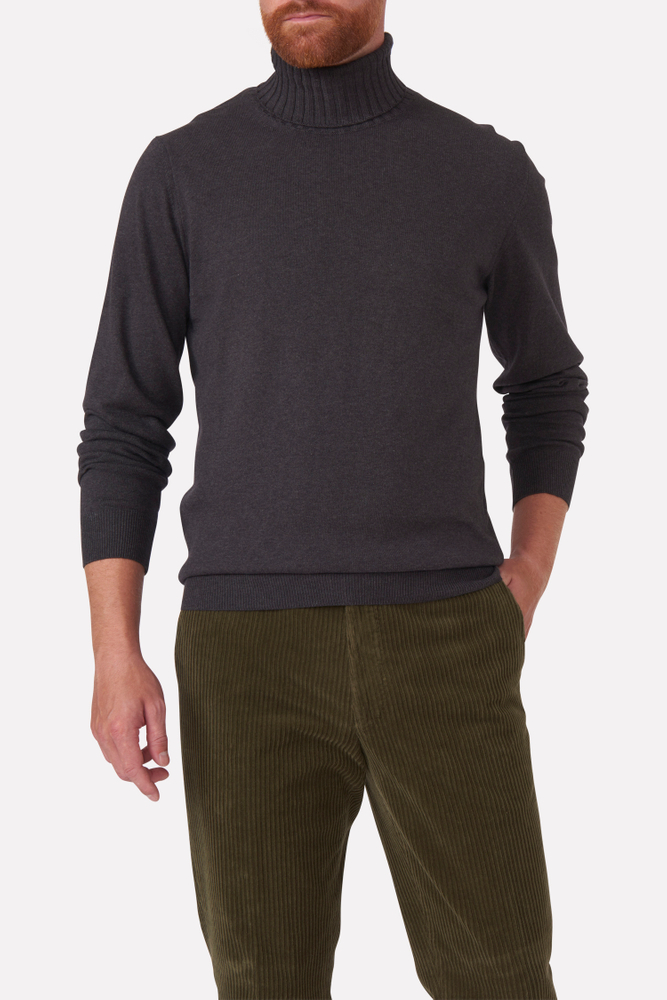 Regular Fit Melange Rollneck