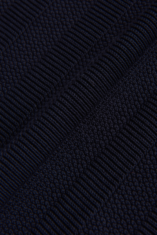 Regular Fit Sjalkrage Stripet Strikket Piké