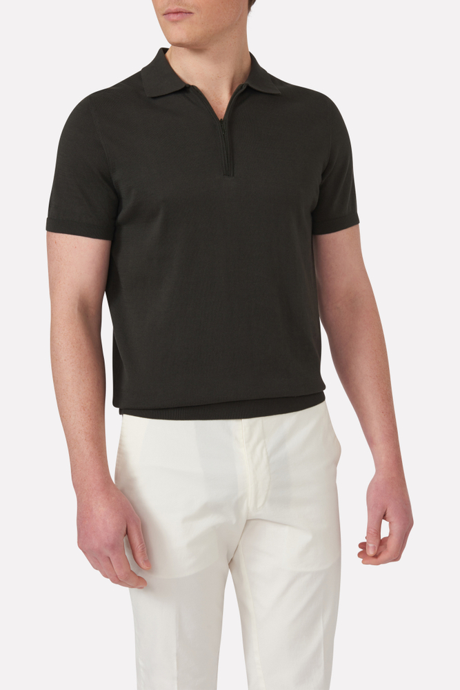 Slim Fit Fine Knitted Poloshirt