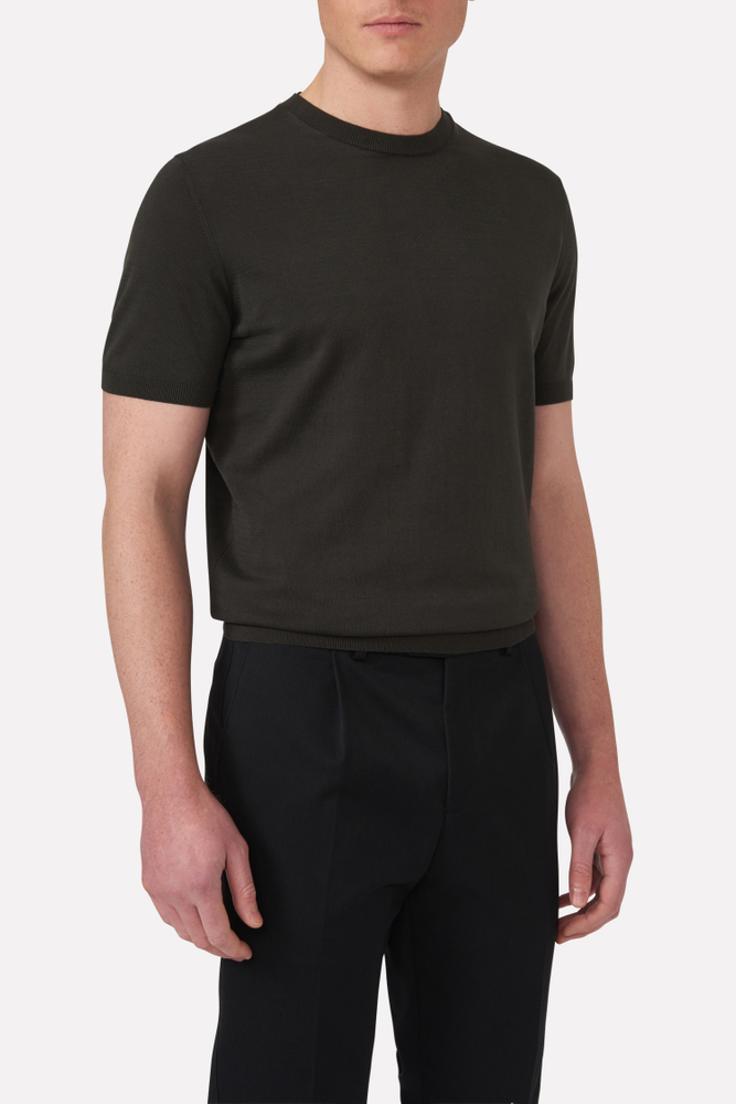 Slim Fit Fine Knitted T-shirt