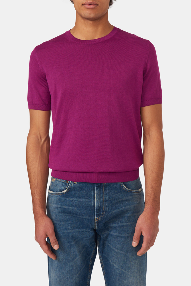 Slim Fit Finstrik T-shirt