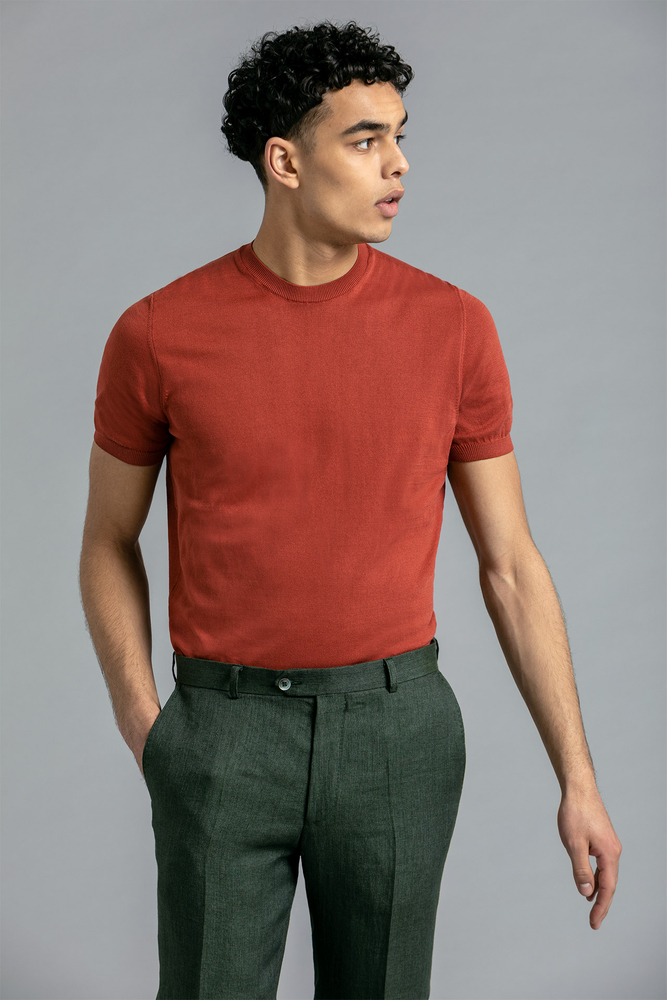 Slim Fit Fine Knitted T-shirt