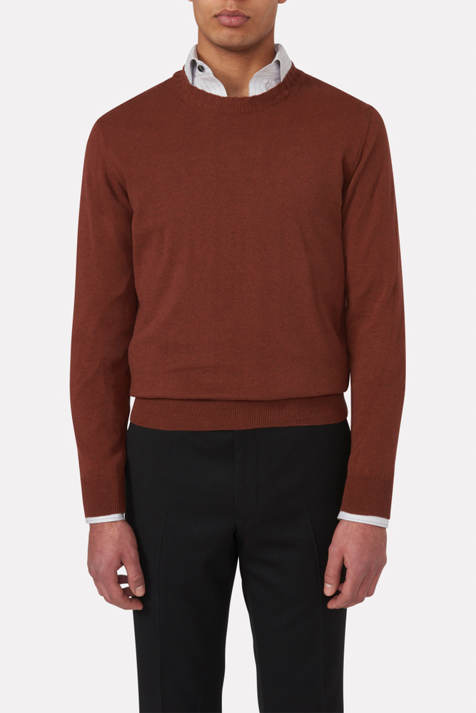 Regular Fit Rundhals Melert Trøje