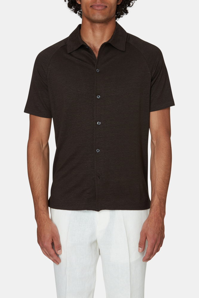 Regular Fit Stretch Linen Poloshirt