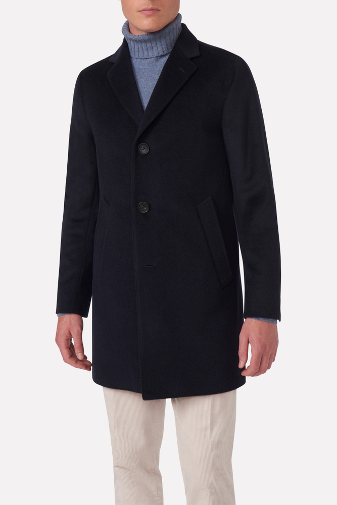 Regular Fit Brushed Wool Coat