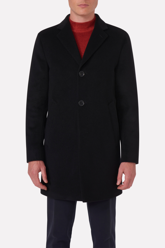 Regular Fit Brushed Wool Coat