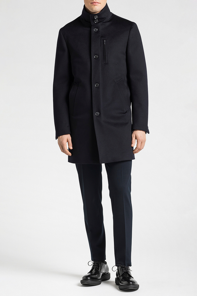 Regular Fit brushed wool Coat