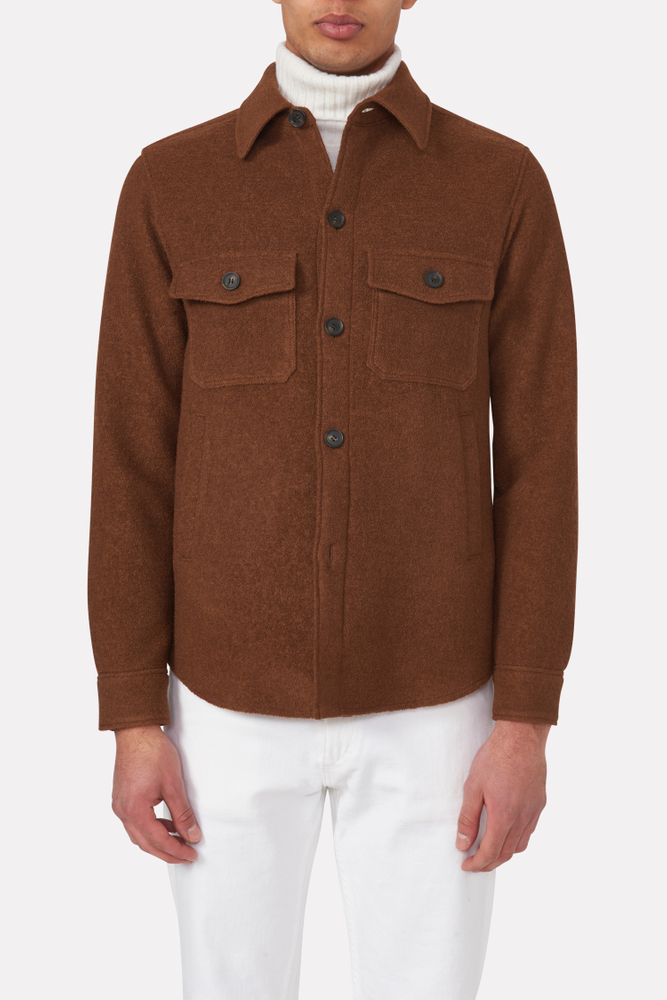 Regular Fit Overshirt Bouclé Wool