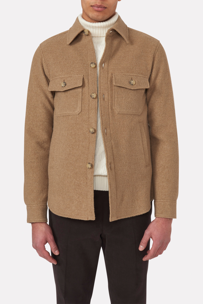 Regular Fit Overshirt Bouclé Wool