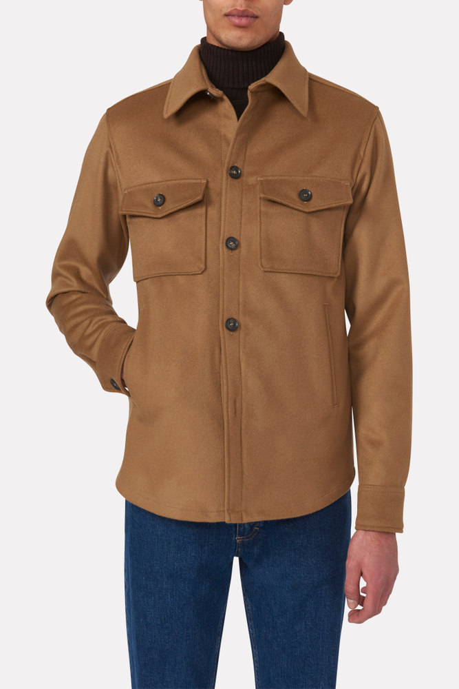 Regular Fit Overshirt Børstet Ull