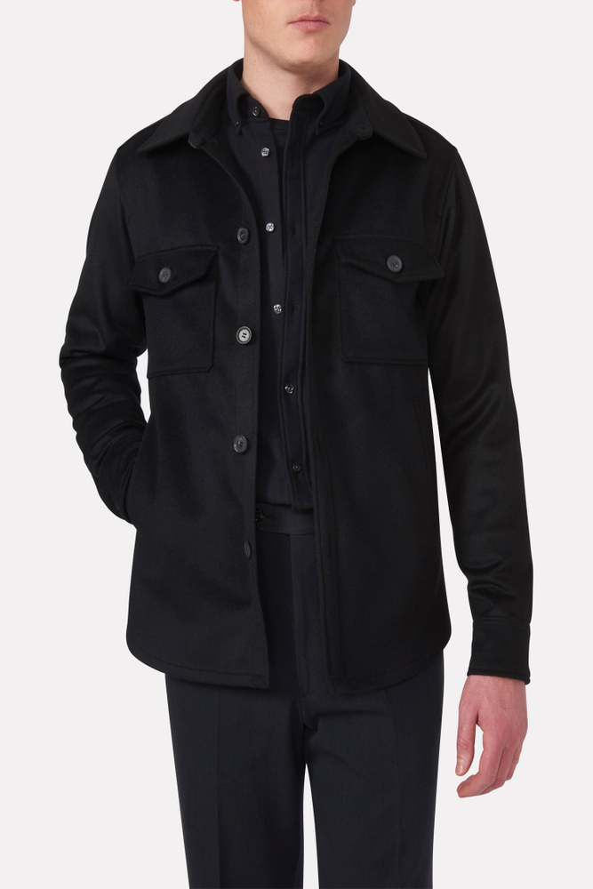 Regular Fit Overshirt Børstet Ull