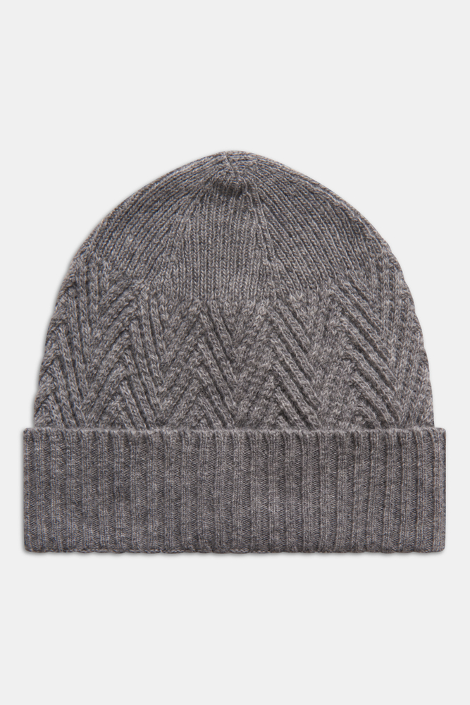 Knitted Herringbone structure hat