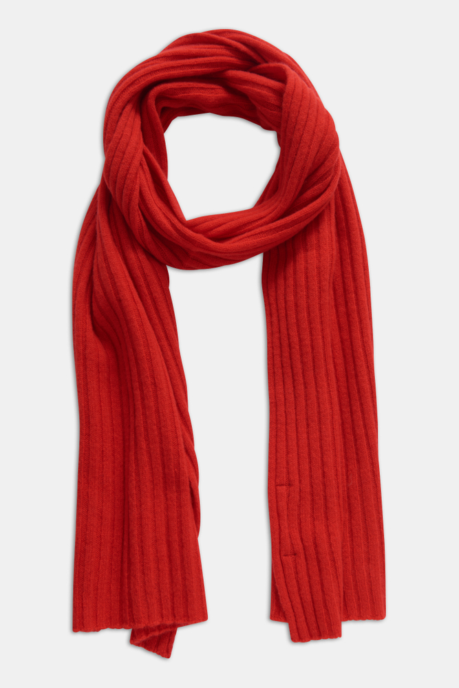 Knitted Brushed Wool Scarf