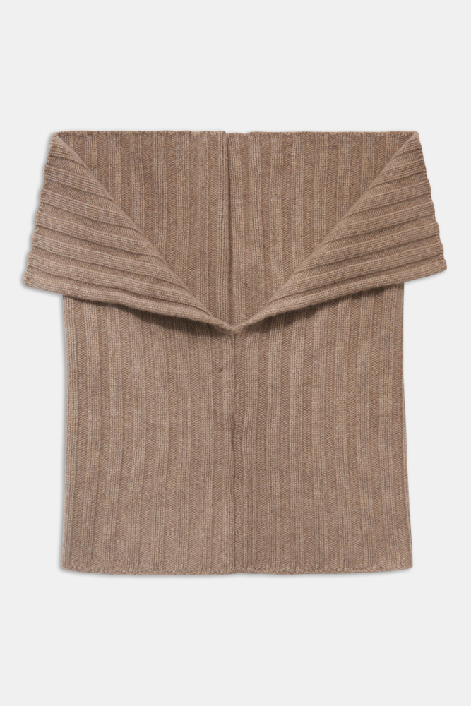 Knitted Brushed Cashmere Scarf