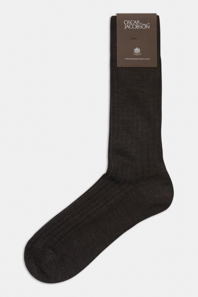 Middelslanga Ribbade Ullstretch Sokker