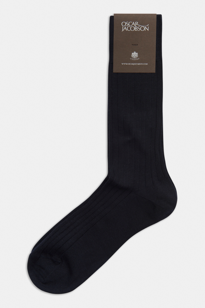 Mid-length Ribbed Wool Stretch Socks