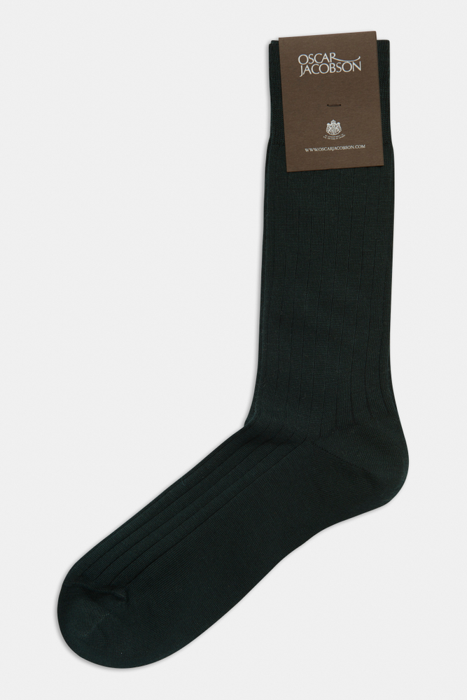 Mid-length Ribbed Wool Stretch Socks