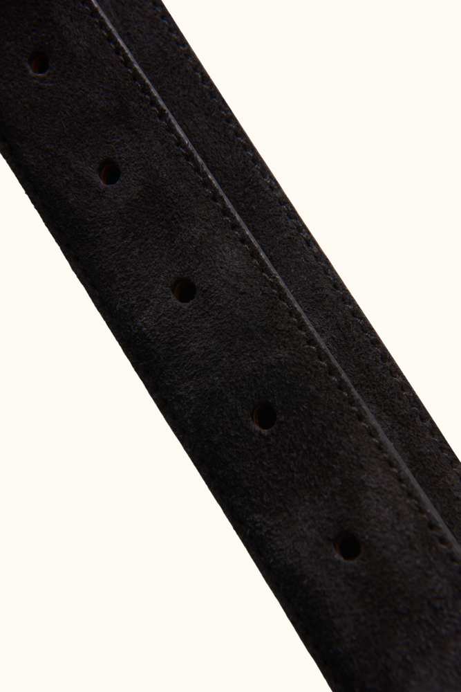 Square Buckle Suede Belt