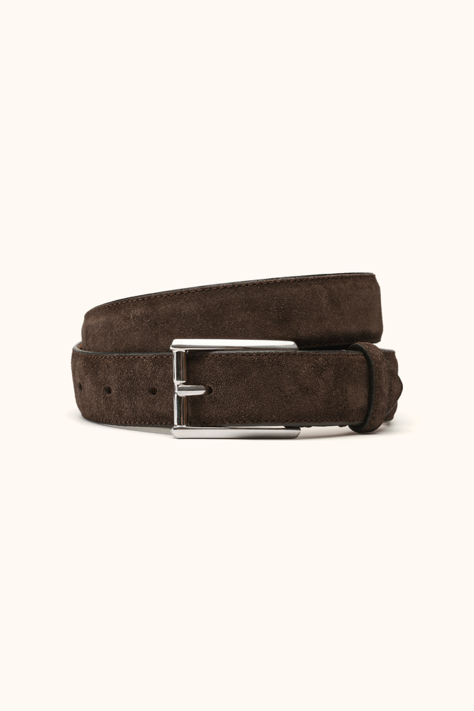 Square Buckle Suede Belt