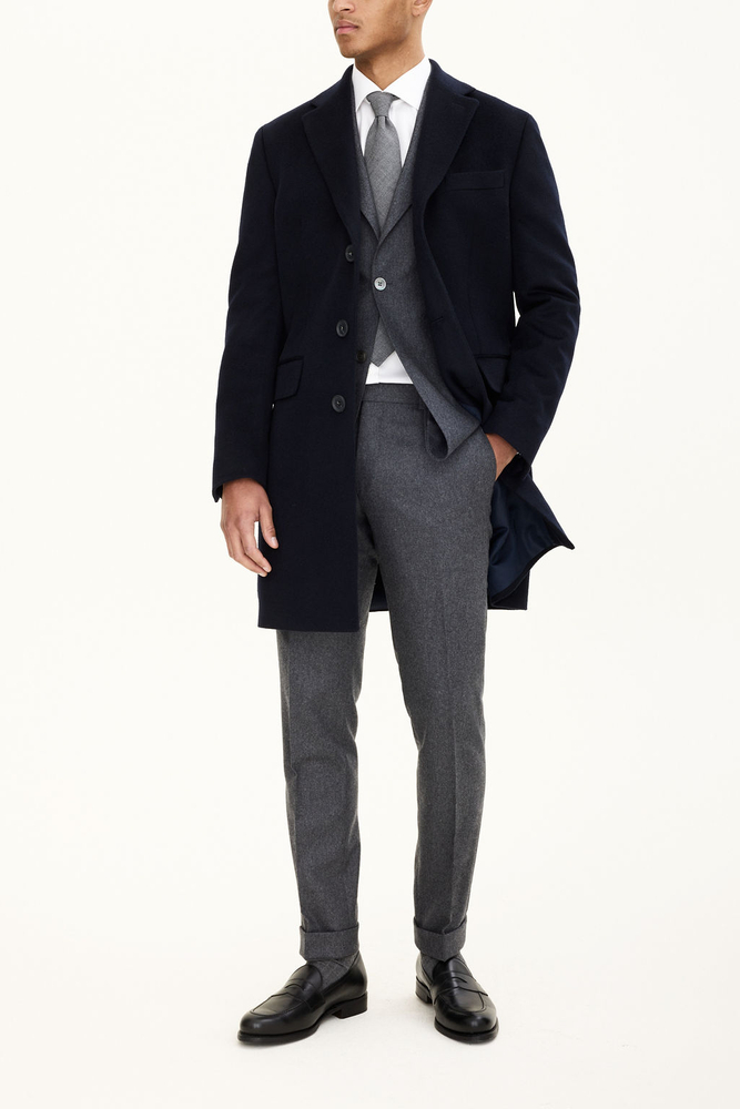 Regular Fit Frakk Børstet Ull