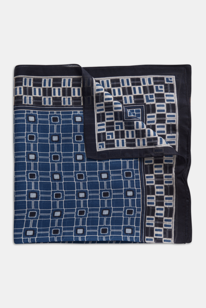 Tile Pattern Silk Bandana