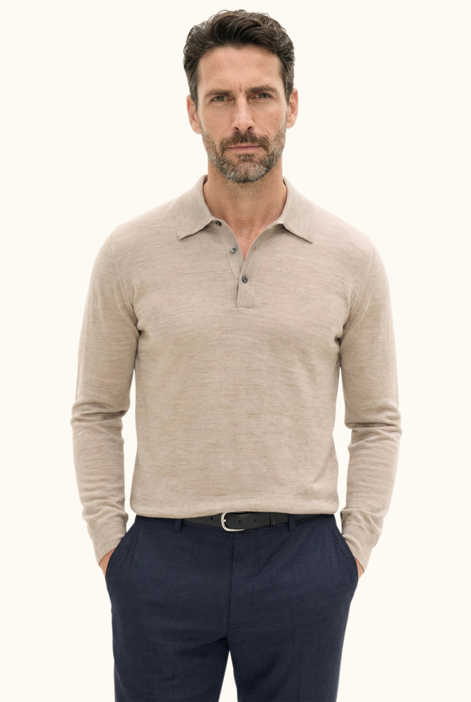 Regular Fit Extra Fine Merino Wool Polo Shirt