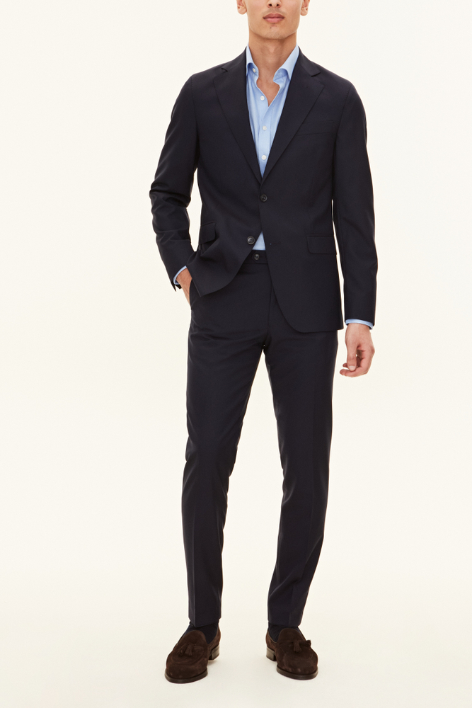 Slim Fit Microstructure Kostym