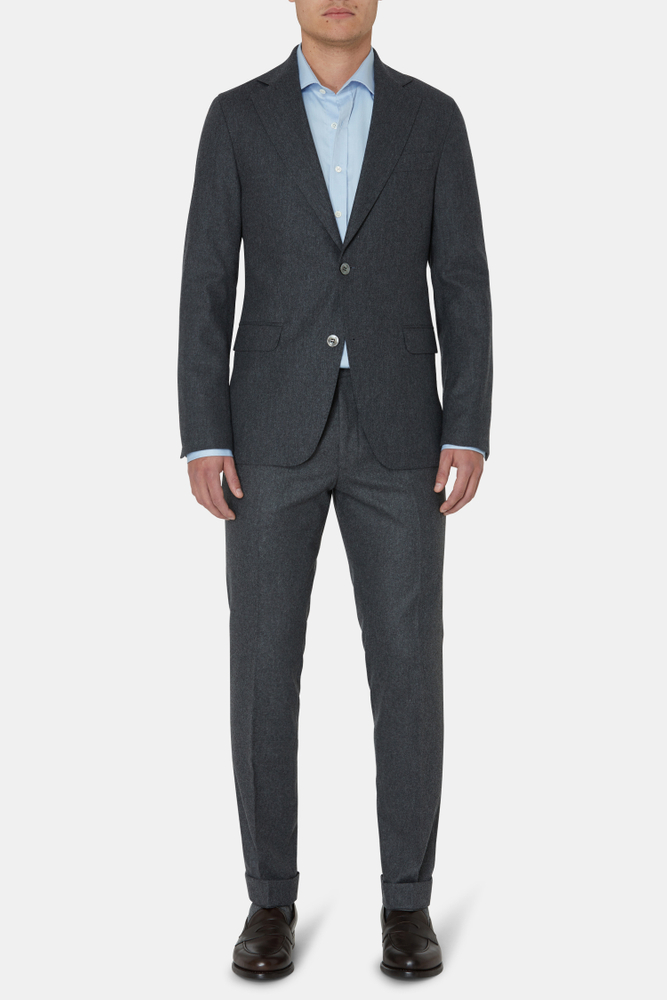 Slim Fit Flanellkostym