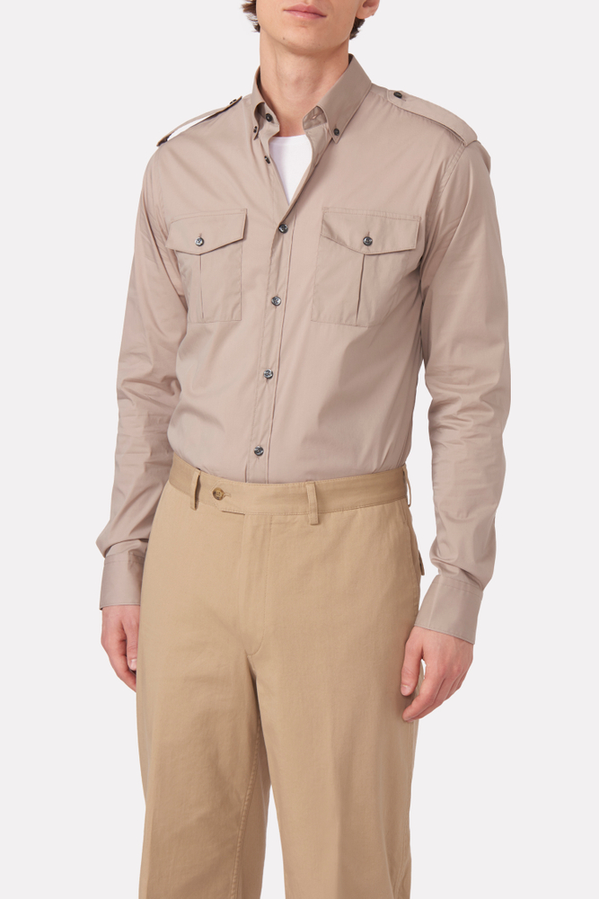 Slim Fit Button Down Skjorte