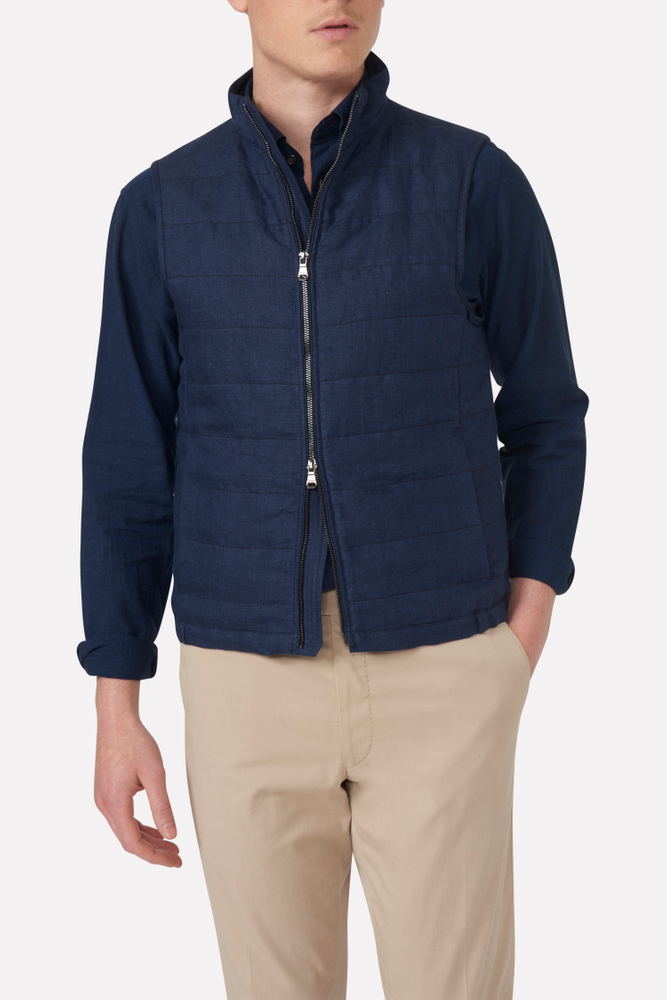 Regular Fit Liner Linen Waistcoat