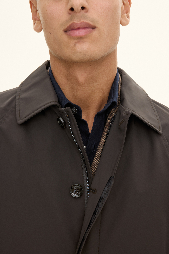 Nylon Shell Raglan Coat