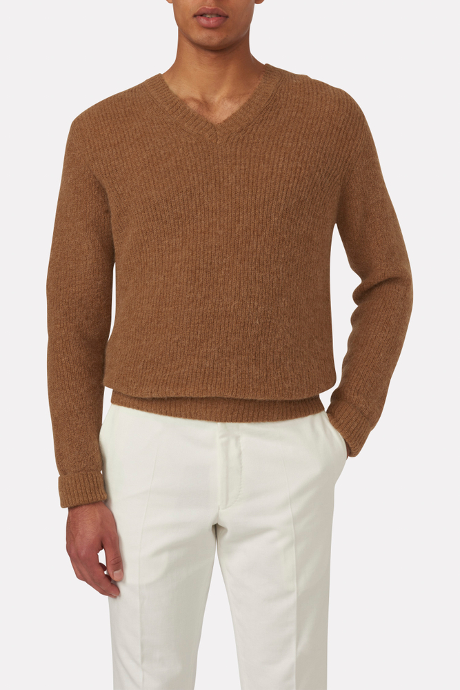 Regular Fit V-neck Soft Knit Sweater
