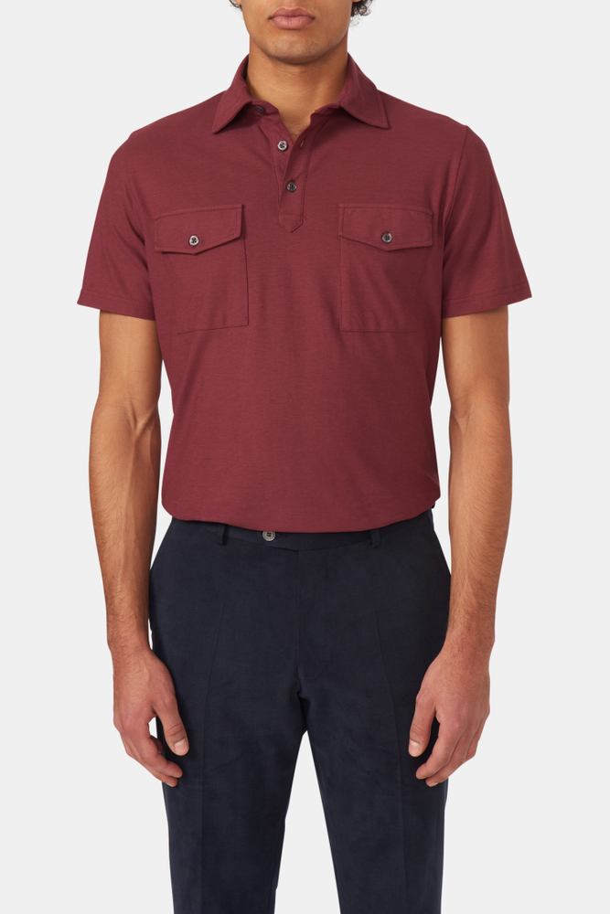 Regular Fit Cotton Crepe Poloshirt