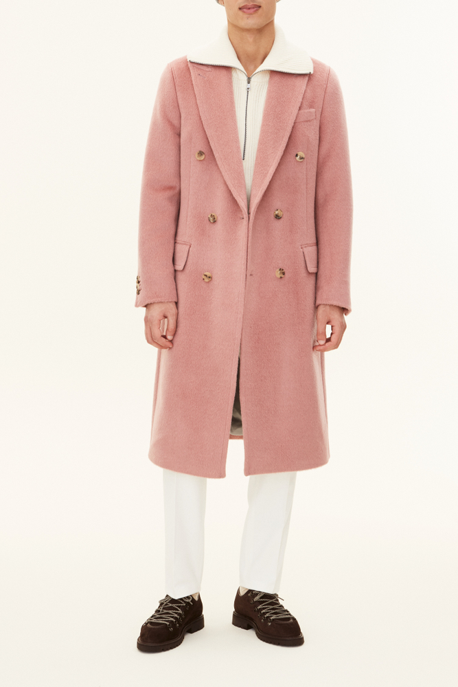 Slim Fit Dubbelknäppt Rock Soft Lama Ull