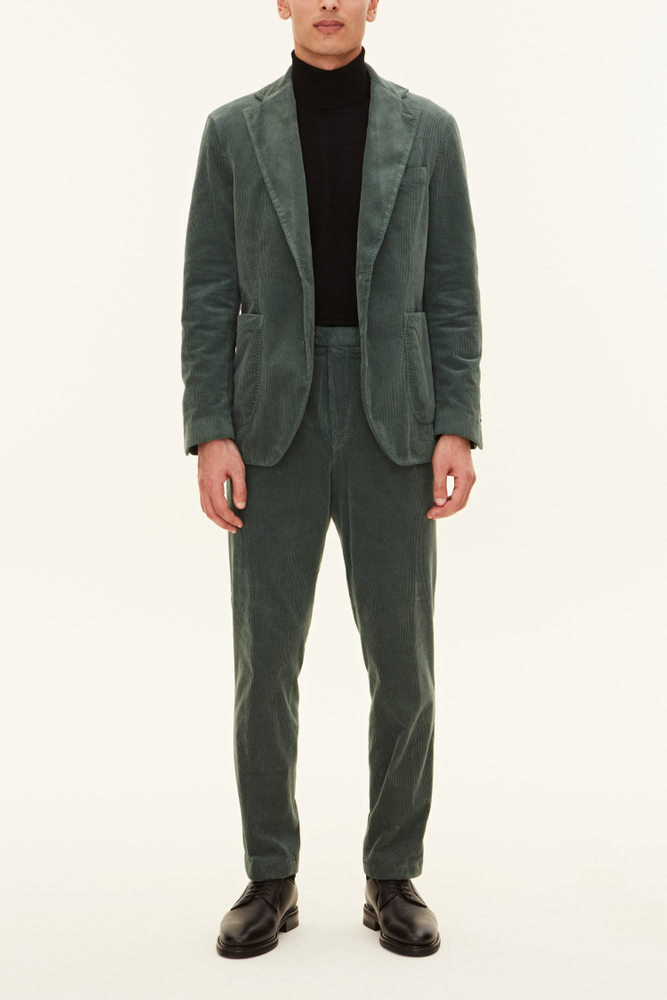 Regular Fit High Waist Corduroy Trousers