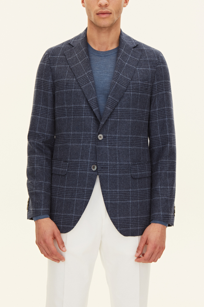 Regular Fit Microstructure Blazer